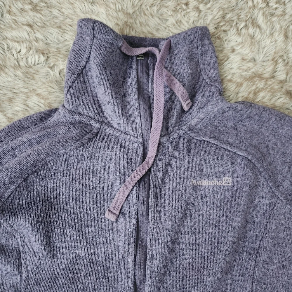 Avalanche Full Zip‎ Knit Sweater-Jacket Purple Women's Size Small
